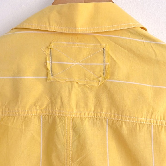 Free People Happy Hour Stripe Button Down Top Yellow Combo NWT - Picture 8 of 17